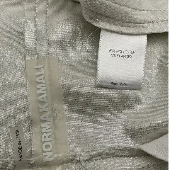 Norma Kamali Metallic Cream Double Breasted Blazer Size S - Picture 4 of 4